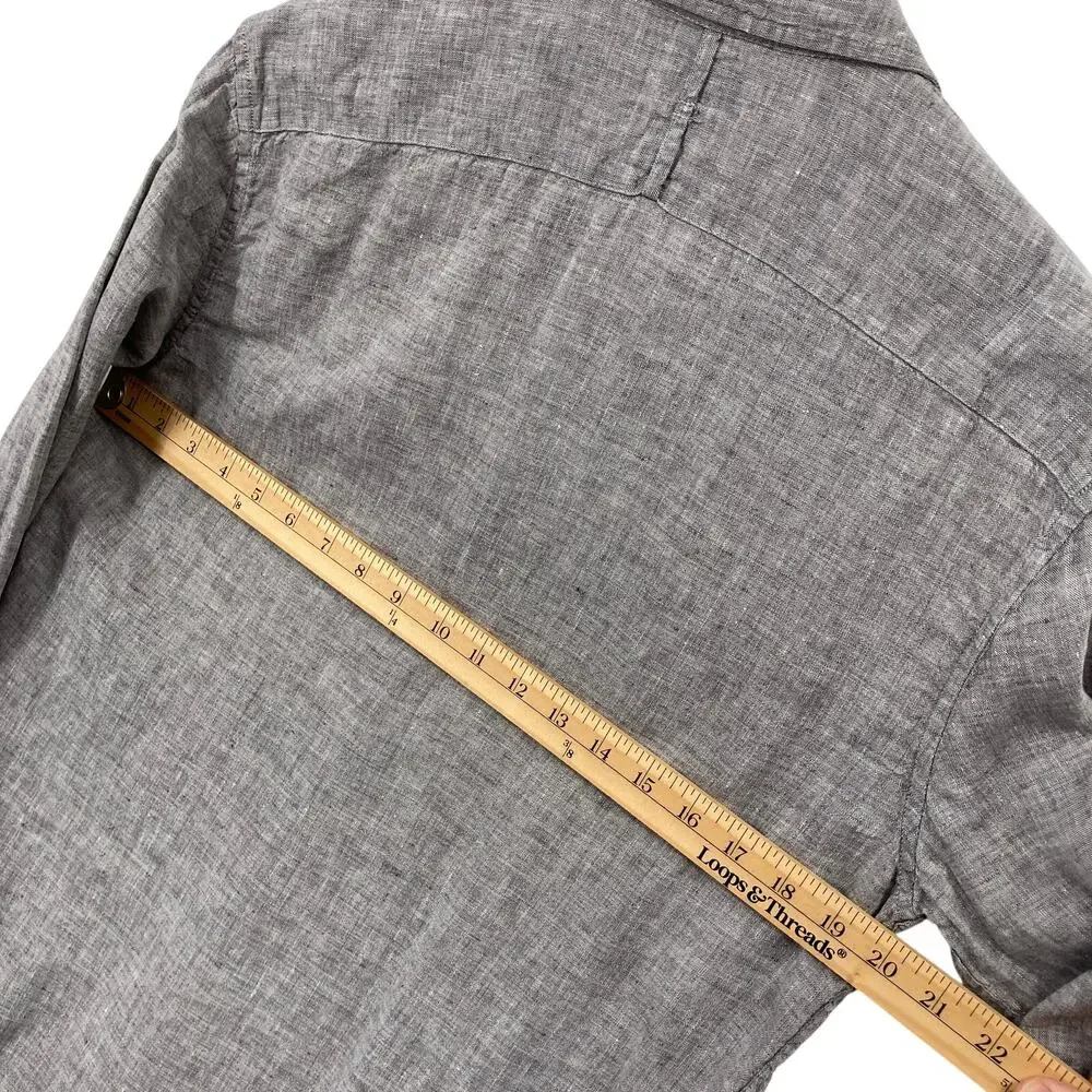 Banana Republic Linen Button Down Shirt Camden Fit Small Mens Breathable Summer